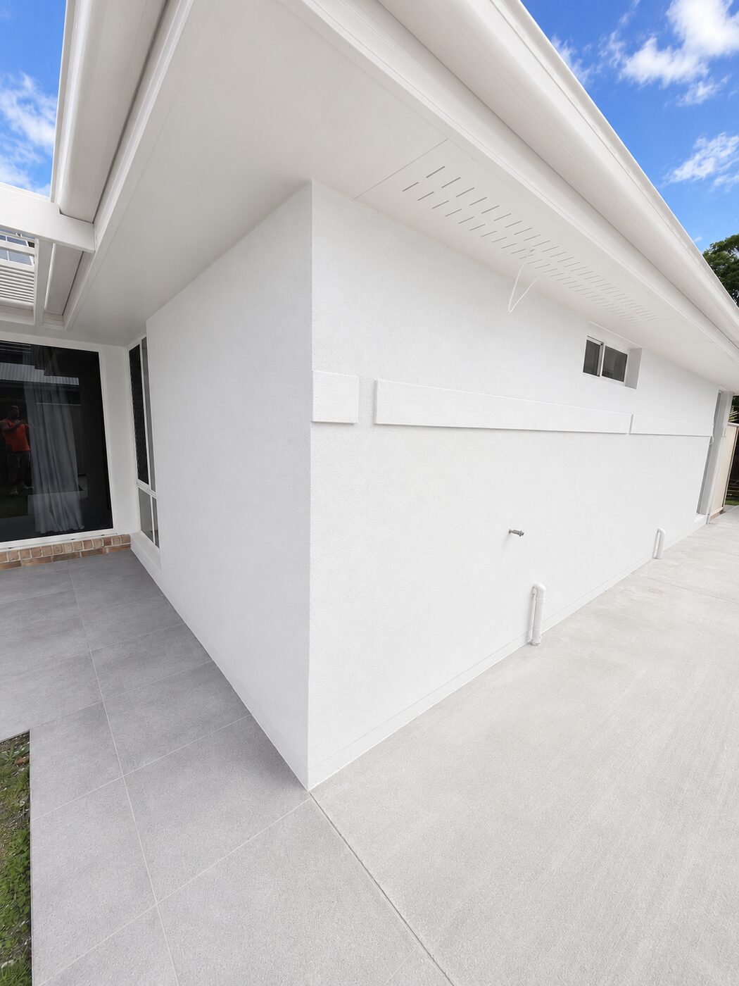 Wrap-around render on a new home